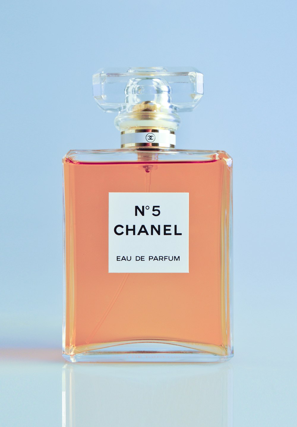 Luxury perfume bottle on clean background
