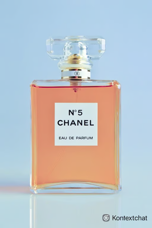 Same perfume bottle with KontextChat watermark in bottom right corner